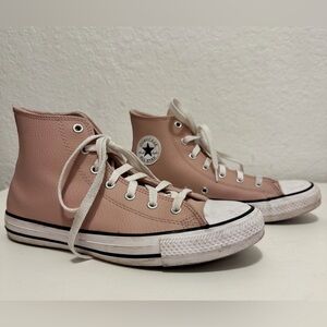Converse leather Chuck Taylor All Star High Top Sneakers - Dusty Pink